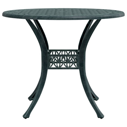 Tavolo da Giardino Verde Ø90x75 cm in Alluminio Pressofuso | homemem39