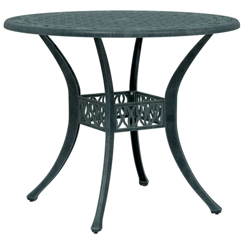 Tavolo da Giardino Verde Ø90x75 cm in Alluminio Pressofuso | homemem39