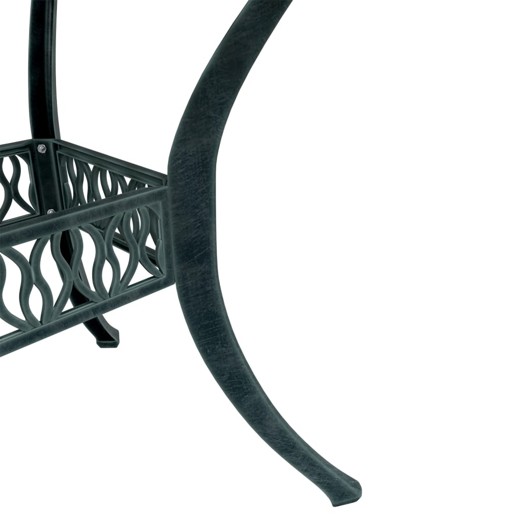 Tavolo da Giardino Verde Ø90x75 cm in Alluminio Pressofuso | homemem39