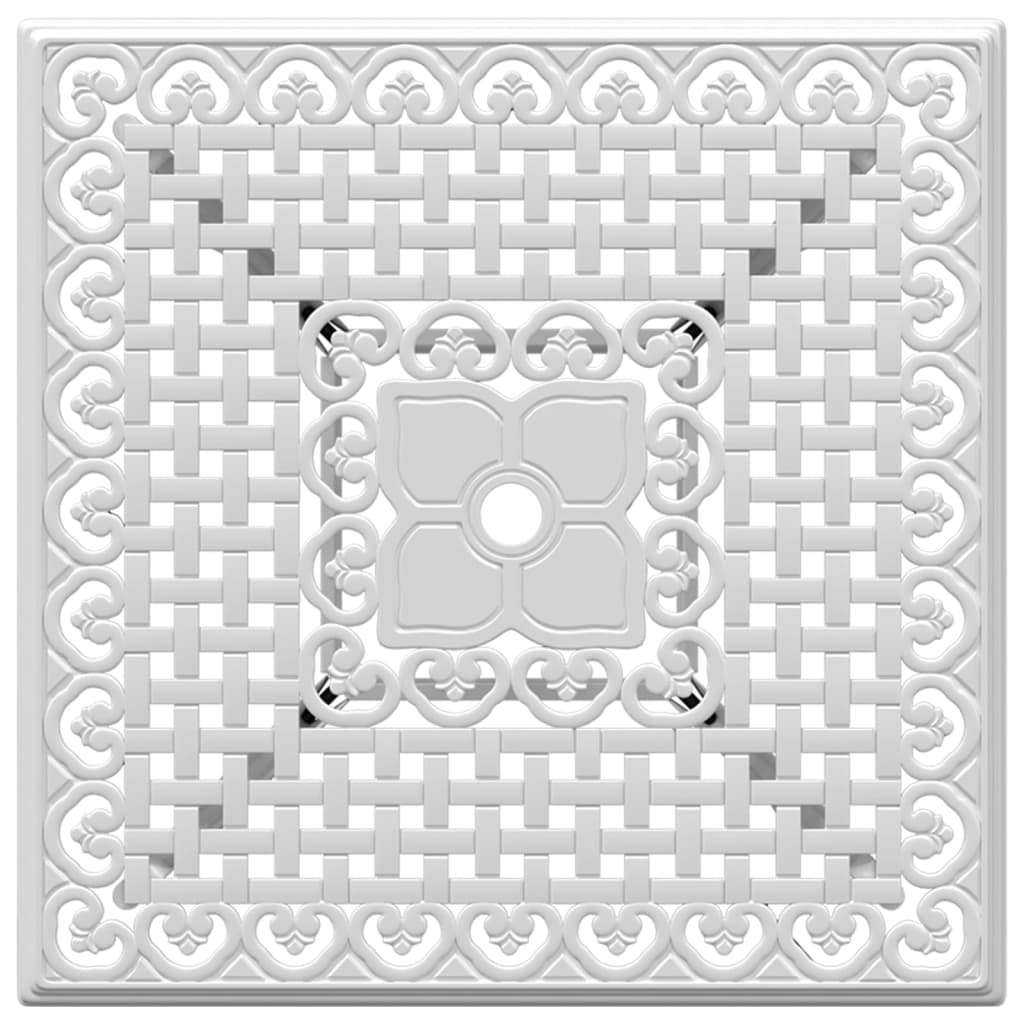 Tavolo da Giardino Bianco 80x80x75 cm in Alluminio Pressofuso - homemem39