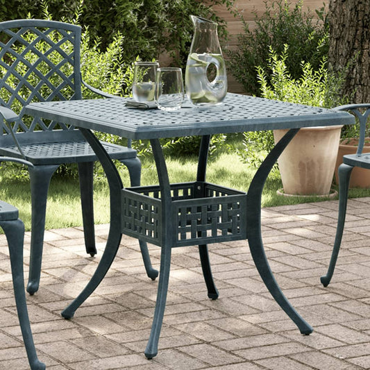 Tavolo da Giardino Verde 80x80x75 cm in Alluminio Pressofuso | homemem39