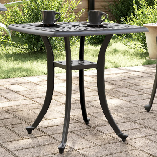 Tavolo da Giardino Nero 53x53x53 cm in Alluminio Pressofuso | homemem39