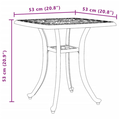 Tavolo da Giardino Bianco 53x53x53 cm in Alluminio Pressofuso - homemem39