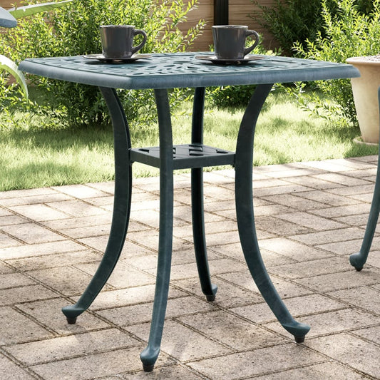 Tavolo da Giardino Verde 53x53x53 cm in Alluminio Pressofuso | homemem39