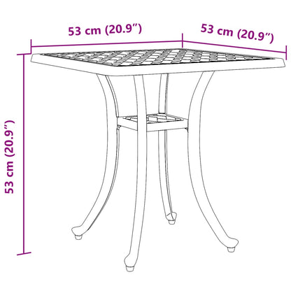 Tavolo da Giardino Bronzo 53x53x53 cm in Alluminio Pressofuso - homemem39