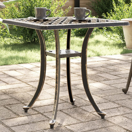 Tavolo da Giardino Bronzo 53x53x53 cm in Alluminio Pressofuso | homemem39