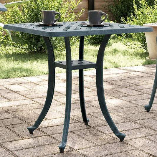 Tavolo da Giardino Verde 53x53x53 cm in Alluminio Pressofuso | homemem39