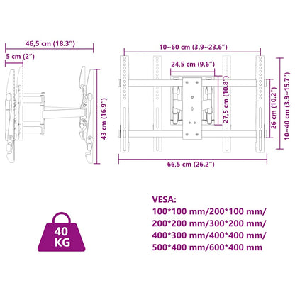 Supporto a Parete per Schermo 37"-80" Max VESA 600x400 mm 40kg - homemem39