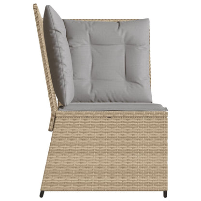 Divano Angolare da Giardino con Cuscini Beige in Polyrattan | homemem39