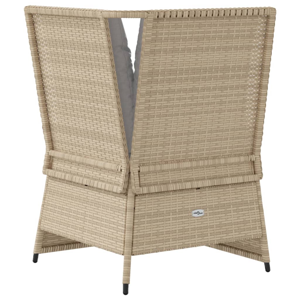 Divano Angolare da Giardino con Cuscini Beige in Polyrattan | homemem39