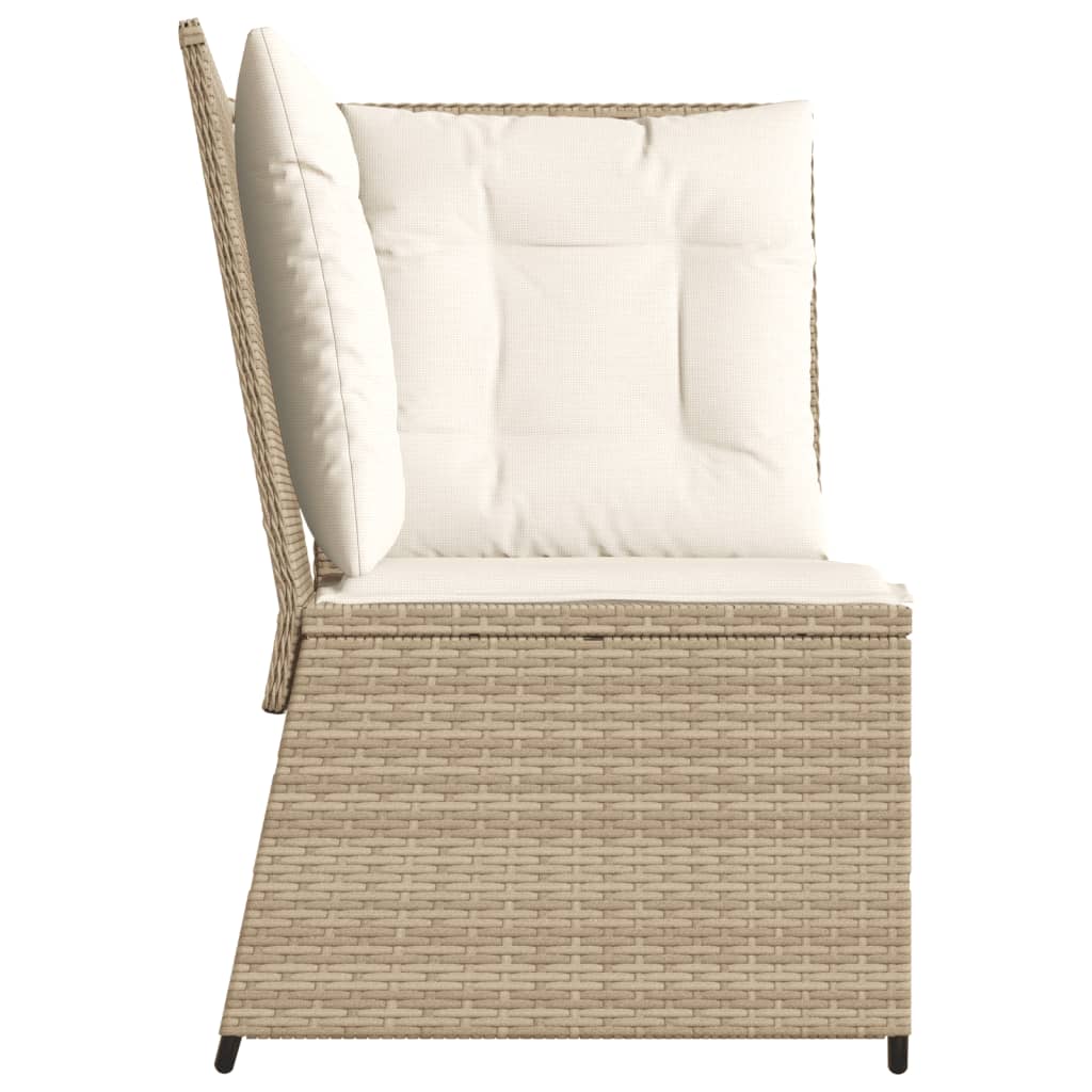 Divano Angolare da Giardino con Cuscini Beige in Polyrattan | homemem39