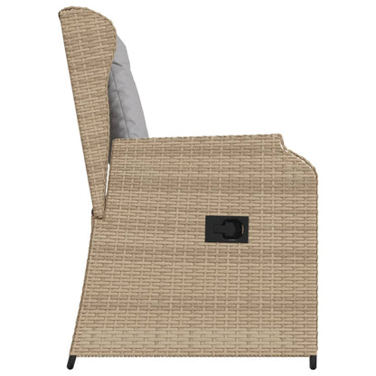 Sedie Reclinabili da Giardino 2pz con Cuscini Beige Polyrattan | homemem39