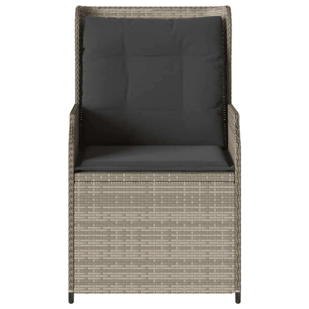 Sedie Reclinabili Giardino 2pz Cuscini Grigio Chiaro Polyrattan | homemem39