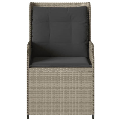 Sedie Reclinabili Giardino 2pz Cuscini Grigio Chiaro Polyrattan | homemem39