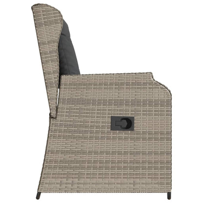 Sedie Reclinabili Giardino 2pz Cuscini Grigio Chiaro Polyrattan | homemem39