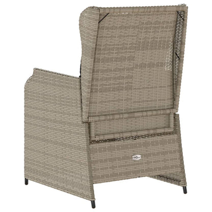 Sedie Reclinabili Giardino 2pz Cuscini Grigio Chiaro Polyrattan | homemem39