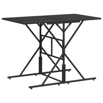 Set da Pranzo da Giardino 7 pz Nero con Cuscini in Polyrattan | homemem39