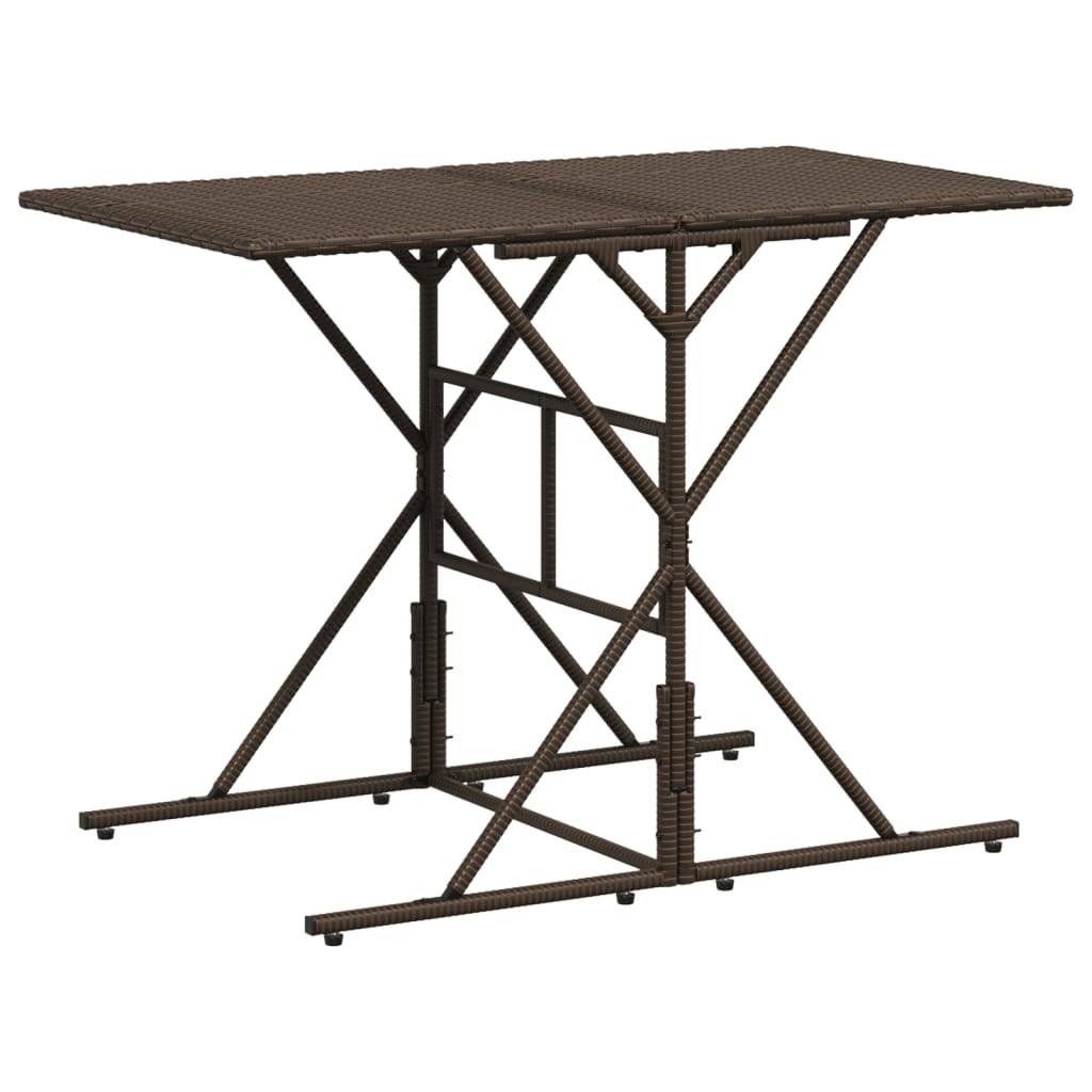 Set da Pranzo da Giardino 7pz con Cuscini in Polyrattan Marrone | homemem39