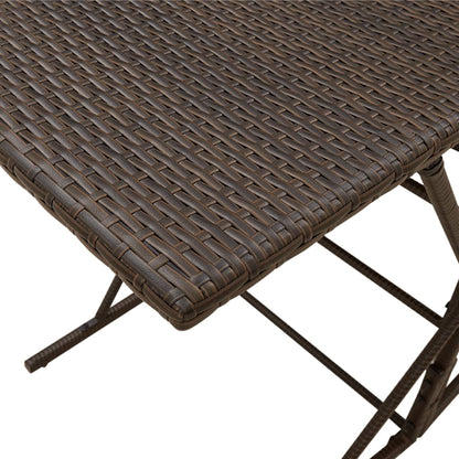 Set da Pranzo da Giardino 7pz con Cuscini in Polyrattan Marrone | homemem39