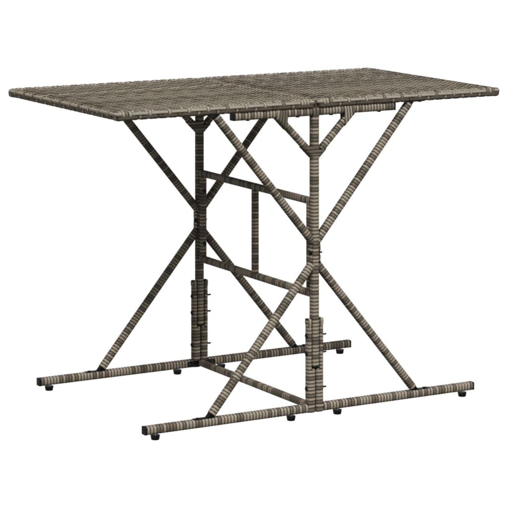 Set da Pranzo da Giardino 7 pz con Cuscini in Polyrattan Grigio | homemem39
