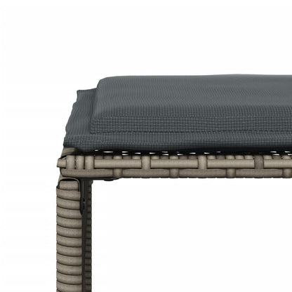 Set da Pranzo da Giardino 7 pz con Cuscini in Polyrattan Grigio | homemem39