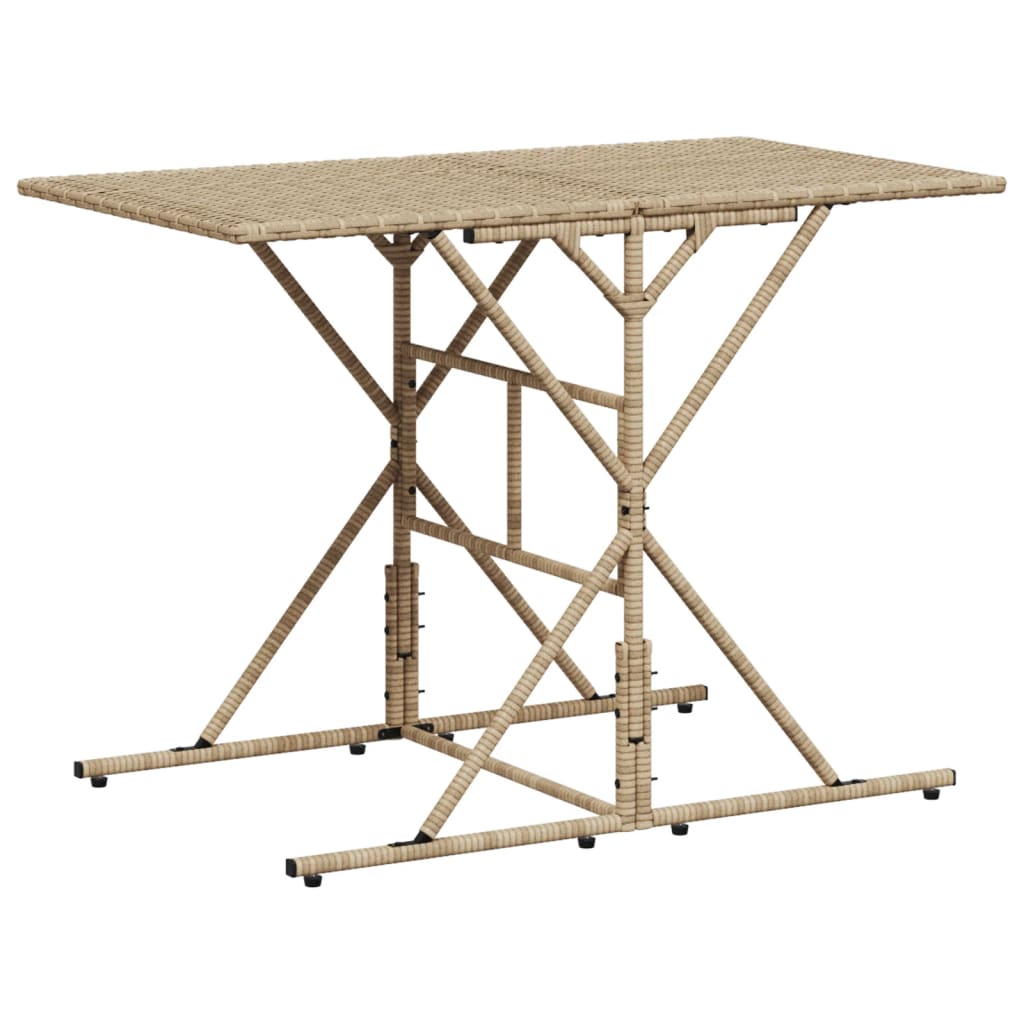 Set da Pranzo da Giardino 7 pz con Cuscini Beige in Polyrattan | homemem39
