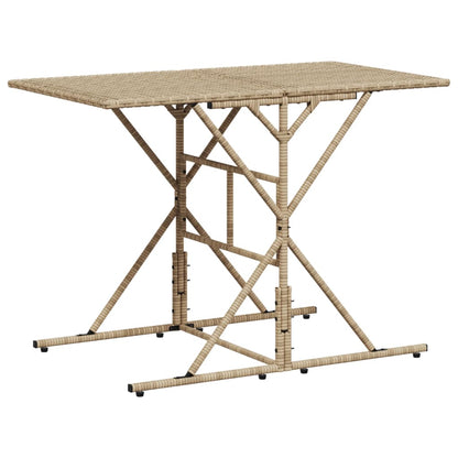 Set da Pranzo da Giardino 7 pz con Cuscini Beige in Polyrattan | homemem39