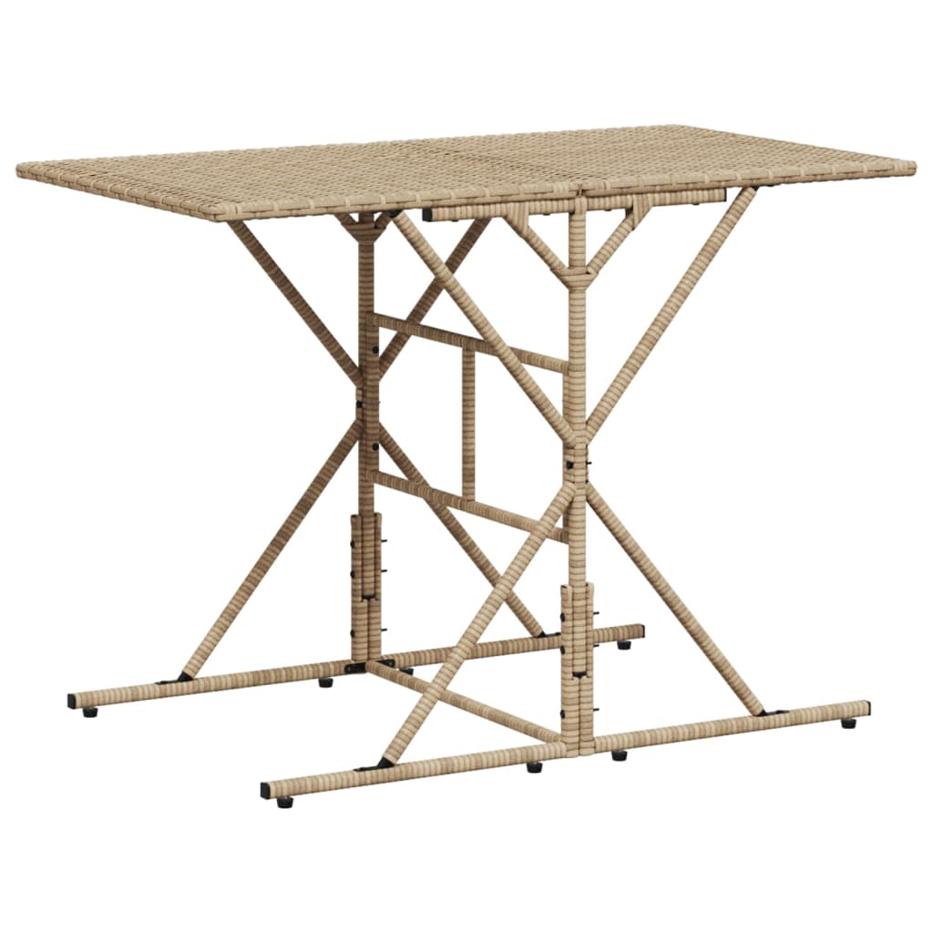 Set da Pranzo da Giardino 7 pz con Cuscini Beige in Polyrattan | homemem39