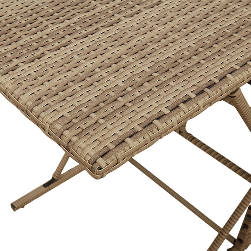 Set da Pranzo da Giardino 7 pz con Cuscini Beige in Polyrattan | homemem39