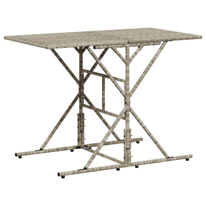 Set da Pranzo da Giardino 7 pz Cuscini Polyrattan Grigio Chiaro | homemem39