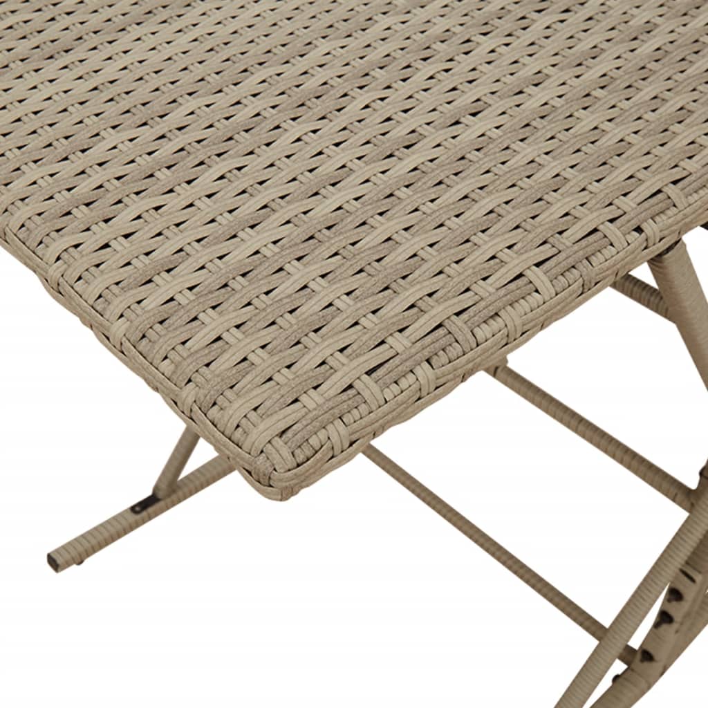 Set da Pranzo da Giardino 7 pz Cuscini Polyrattan Grigio Chiaro | homemem39