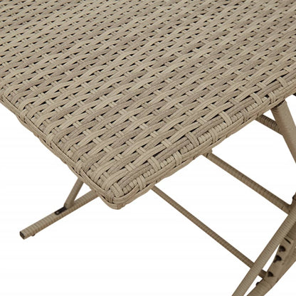 Set da Pranzo da Giardino 7 pz Cuscini Polyrattan Grigio Chiaro | homemem39