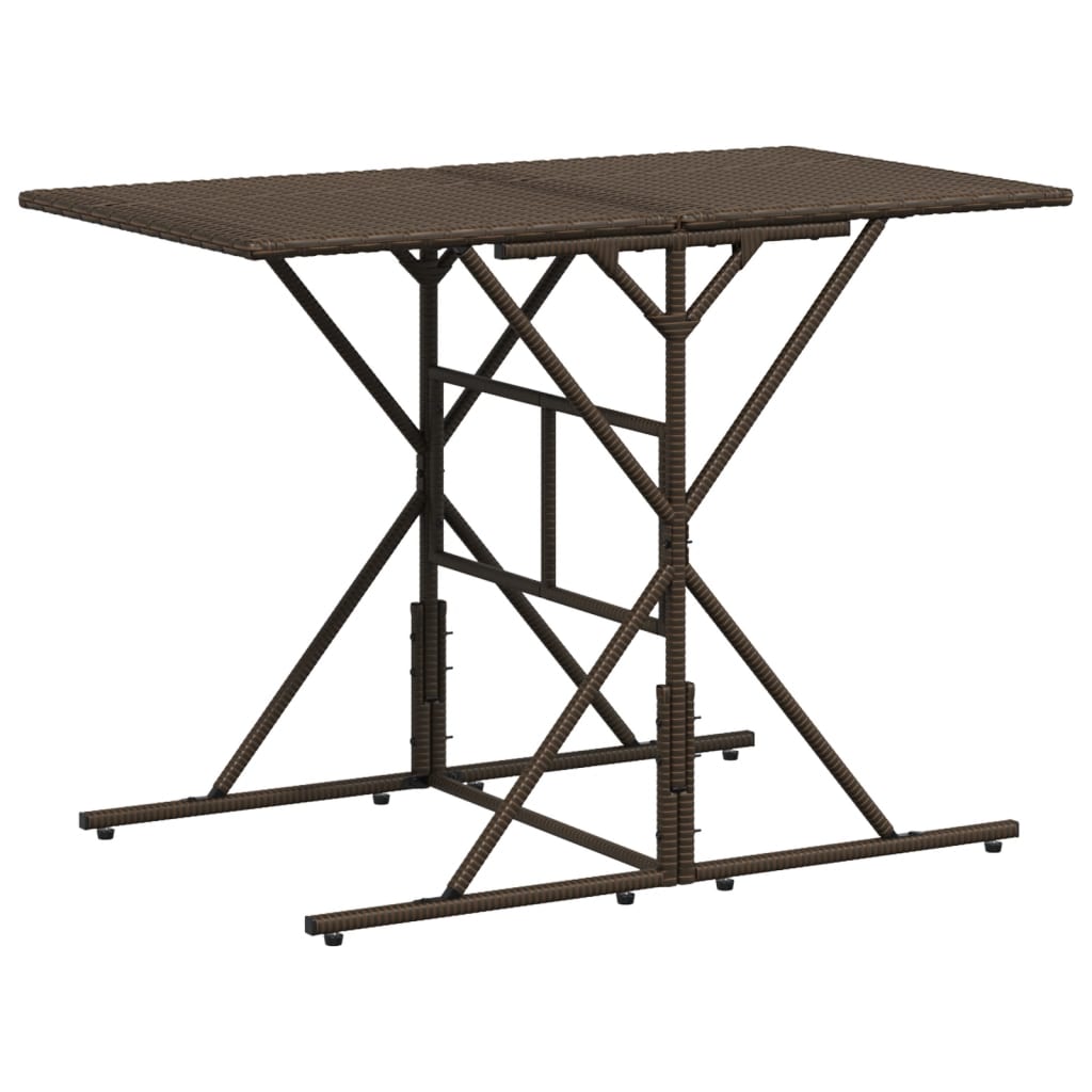 Set da pranzo da giardino da 7 pz con Cuscini in Polyrattan Marrone | homemem39
