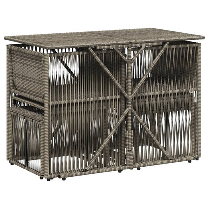 Set da pranzo da giardino da 7 pz con Cuscini in Polyrattan Grigio | homemem39
