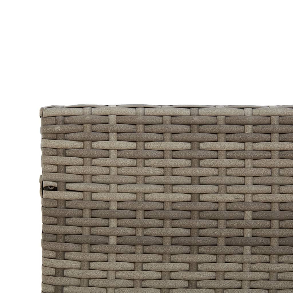Divano da Giardino con Tavolo e Cuscini a L Grigio Polyrattan - homemem39