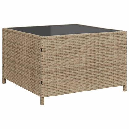 Divano da Giardino con Tavolo e Cuscini a L Beige in Polyrattan | homemem39