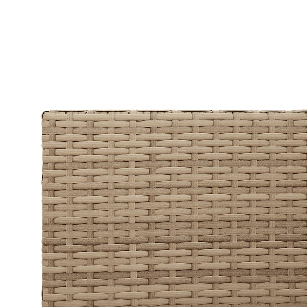 Divano da Giardino con Tavolo e Cuscini a L Beige in Polyrattan | homemem39