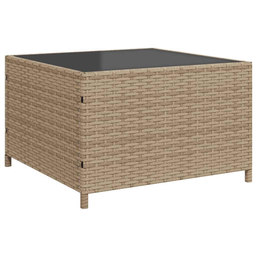 Divano da Giardino con Tavolo e Cuscini a L Beige in Polyrattan - homemem39