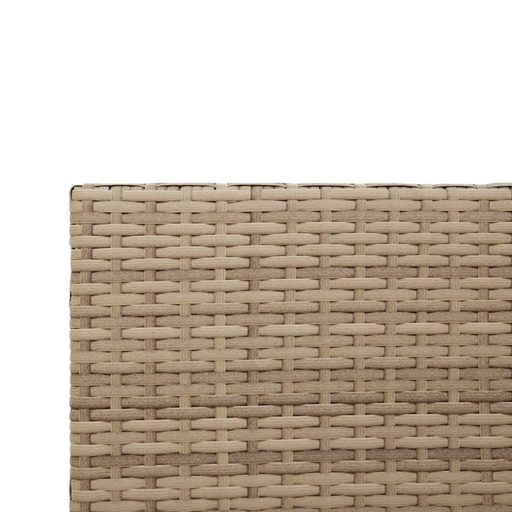 Divano da Giardino con Tavolo e Cuscini a L Beige in Polyrattan - homemem39