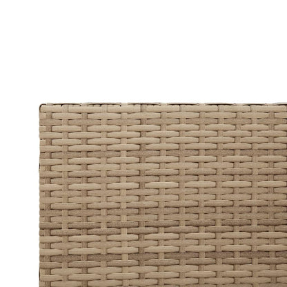 Divano da Giardino con Tavolo e Cuscini a L Beige in Polyrattan - homemem39
