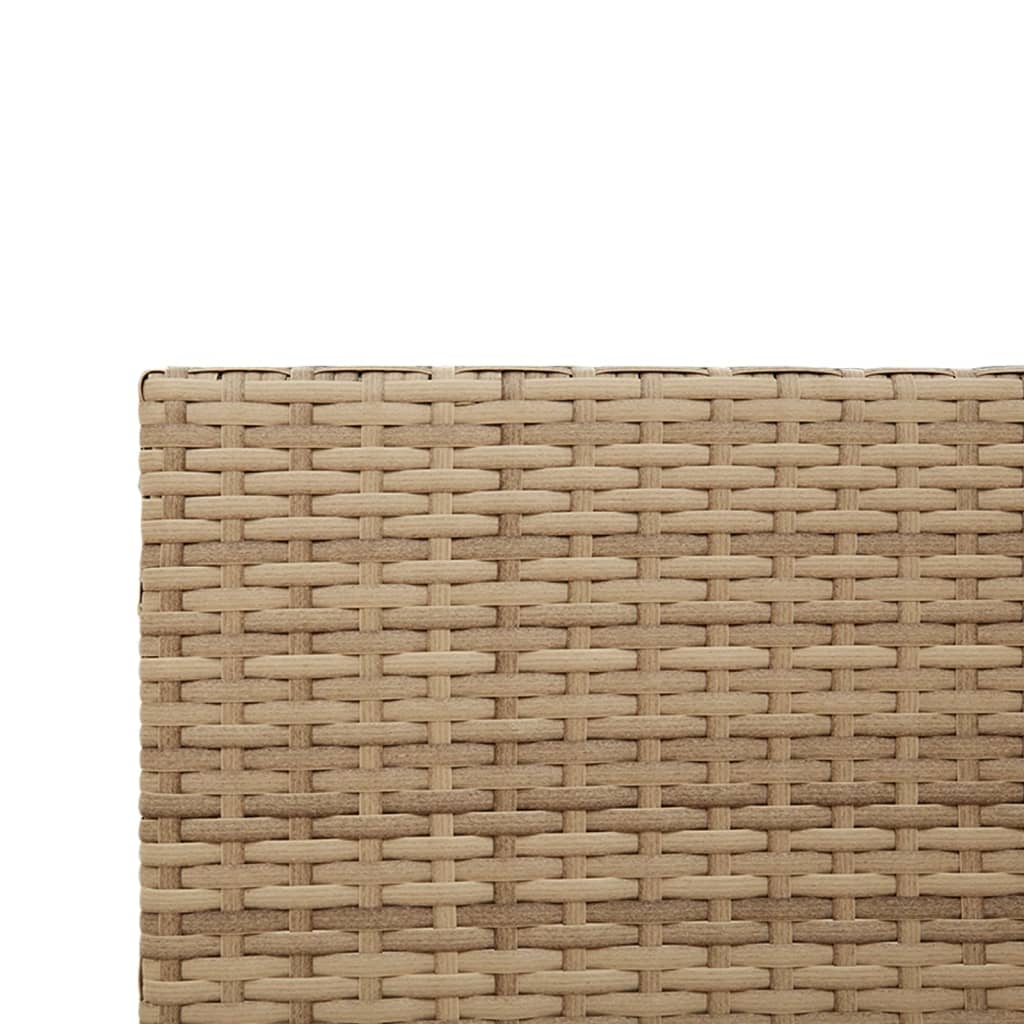 Divano da Giardino con Tavolo e Cuscini a L Beige in Polyrattan - homemem39