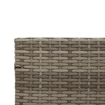 Divano da giardino con Tavolino e cuscini a forma di L in Polyrattan Grigio | homemem39