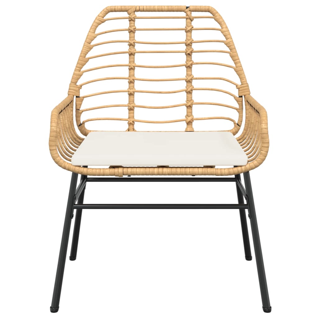 Sedie da Giardino 2pz con Cuscini Marrone in Polyrattan - homemem39