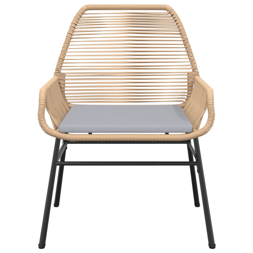 Sedie da Giardino 2pz con Cuscini Marrone in Polyrattan | homemem39