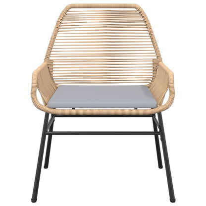 Sedie da Giardino 2pz con Cuscini Marrone in Polyrattan | homemem39