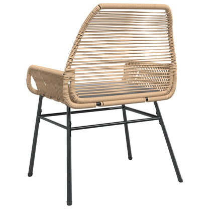 Sedie da Giardino 2pz con Cuscini Marrone in Polyrattan | homemem39