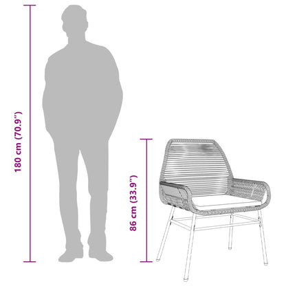 Sedie da Giardino 2pz con Cuscini Marrone in Polyrattan - homemem39