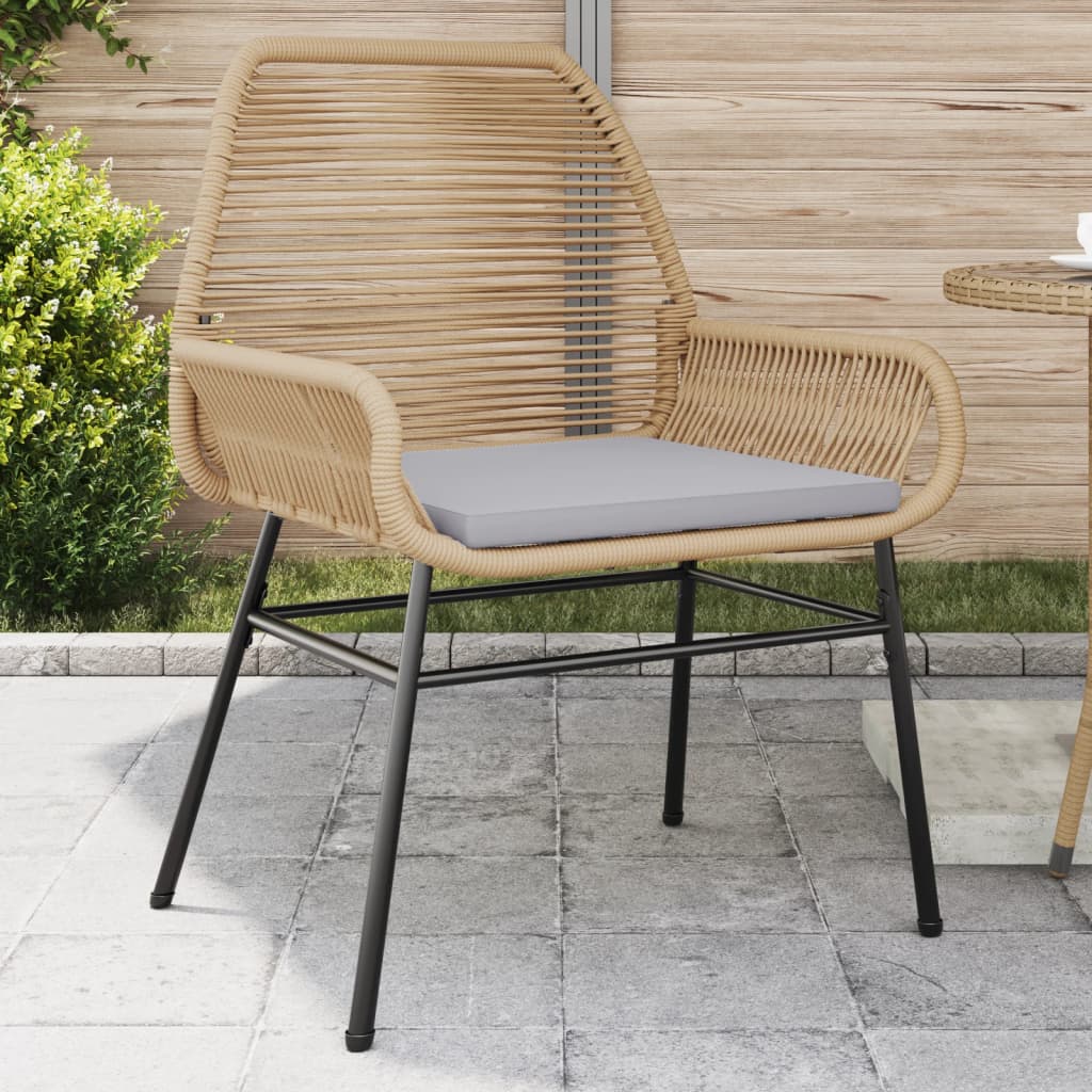 Sedie da Giardino 2pz con Cuscini Marrone in Polyrattan | homemem39