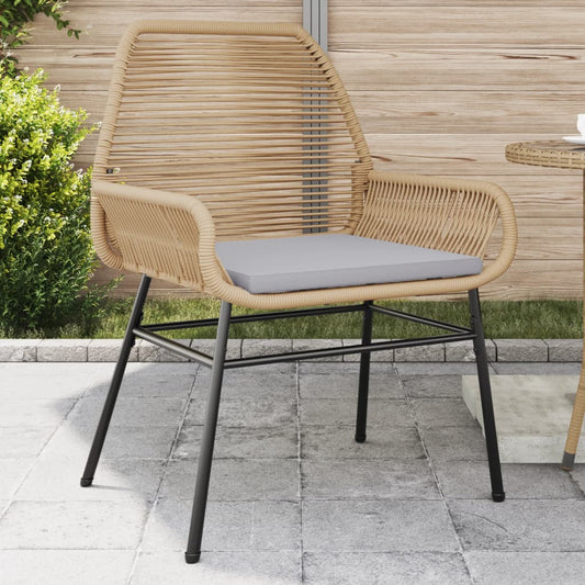 Sedie da Giardino 2pz con Cuscini Marrone in Polyrattan - homemem39