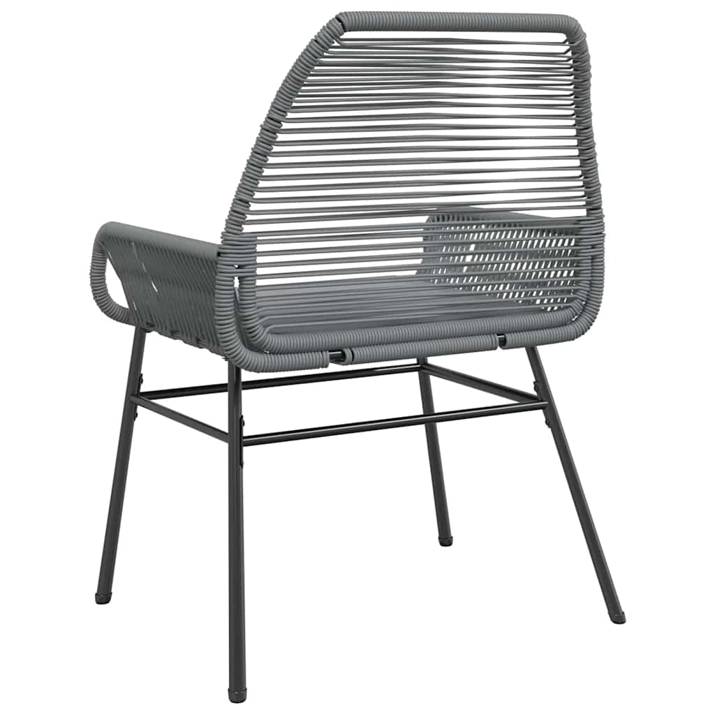 Sedie da Giardino 2 pz con Cuscini Grigio in Polyrattan | homemem39
